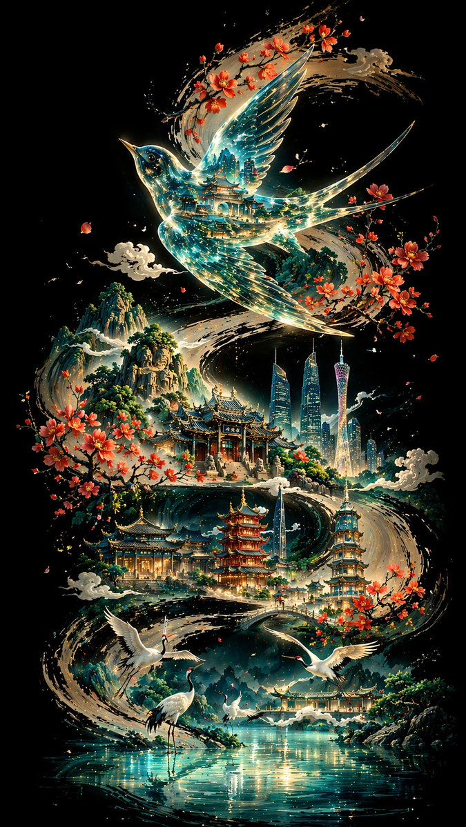 Affiche d'impression de ville calligraphique