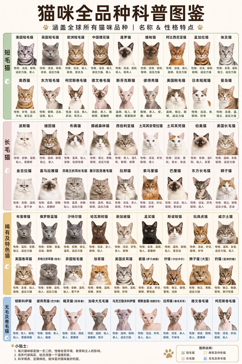 Infografis Komprehensif Ras Kucing