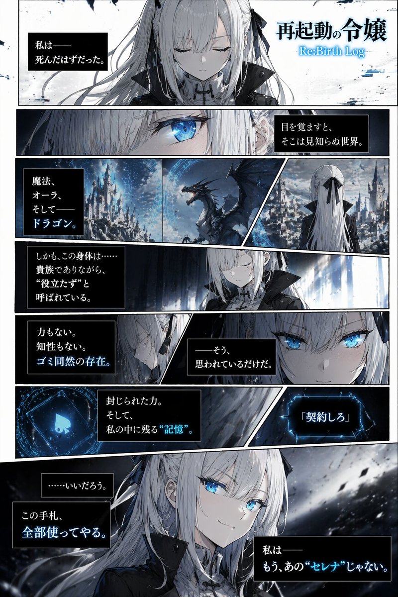 Generator für Dark Fantasy Manga-Seiten
