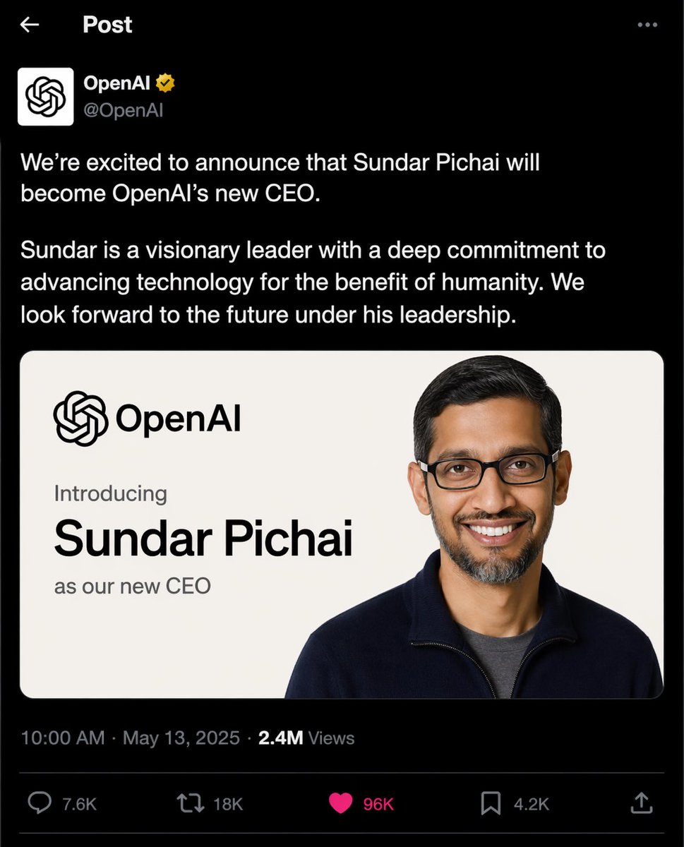OpenAI CEO Ankündigungs-Mockup