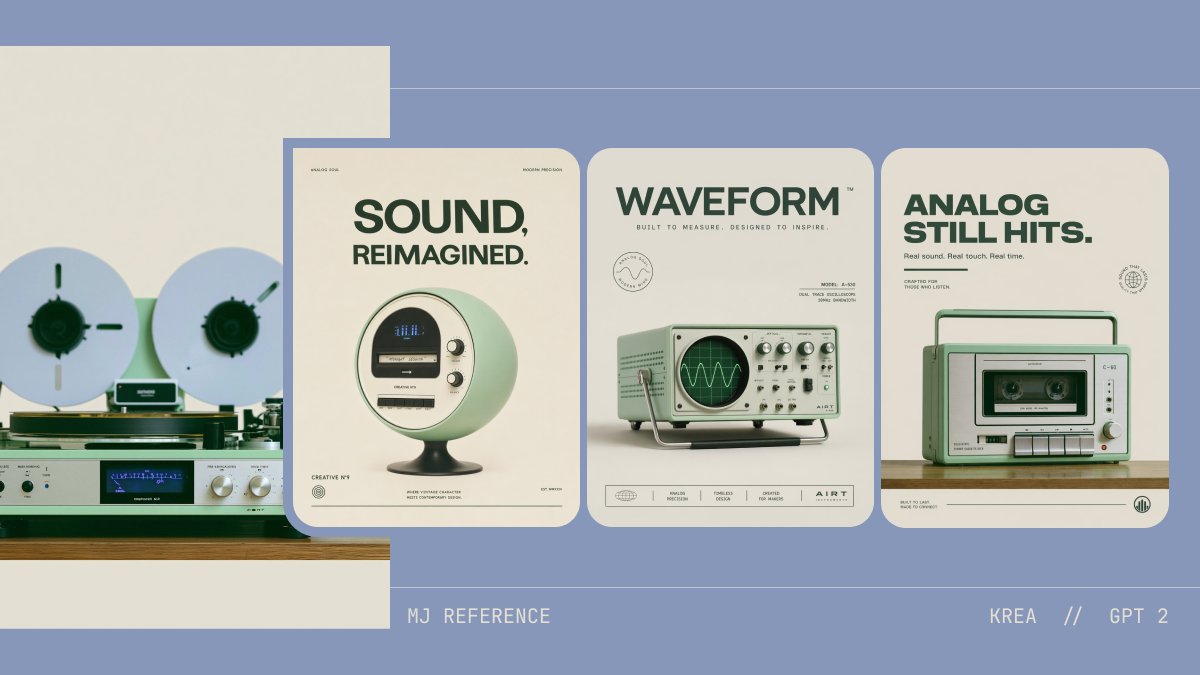 Retro-Audio-Konzept-Poster-Board