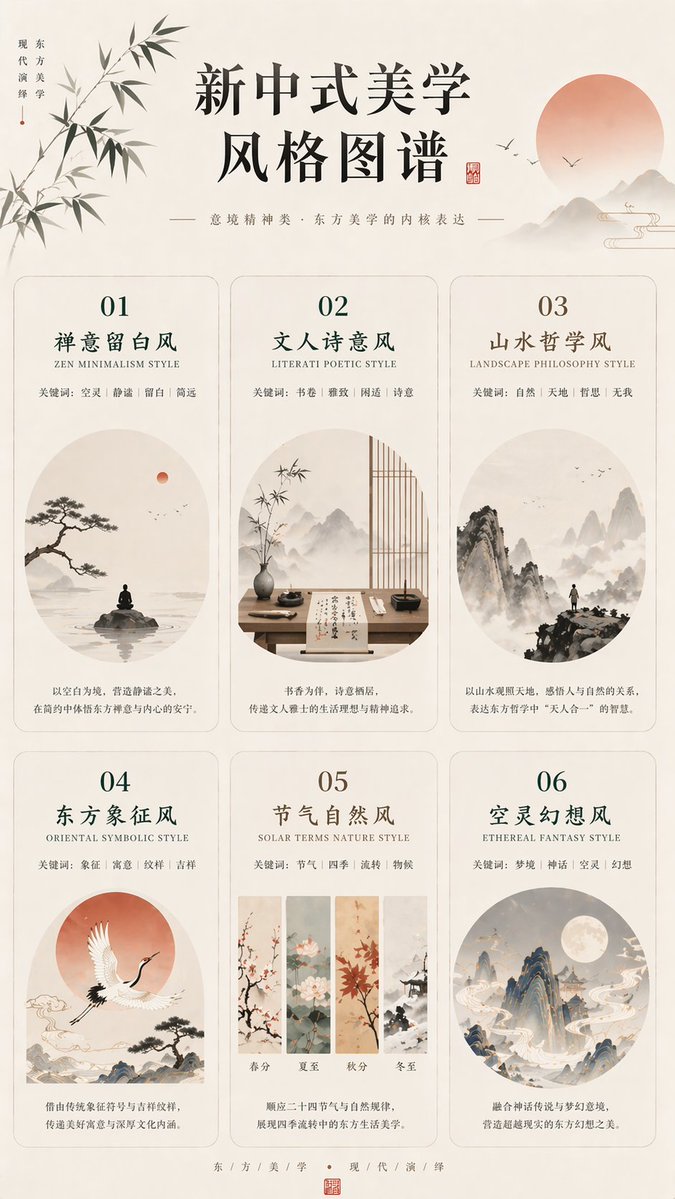 Neues chinesisches Ästhetik-Stil-Atlas