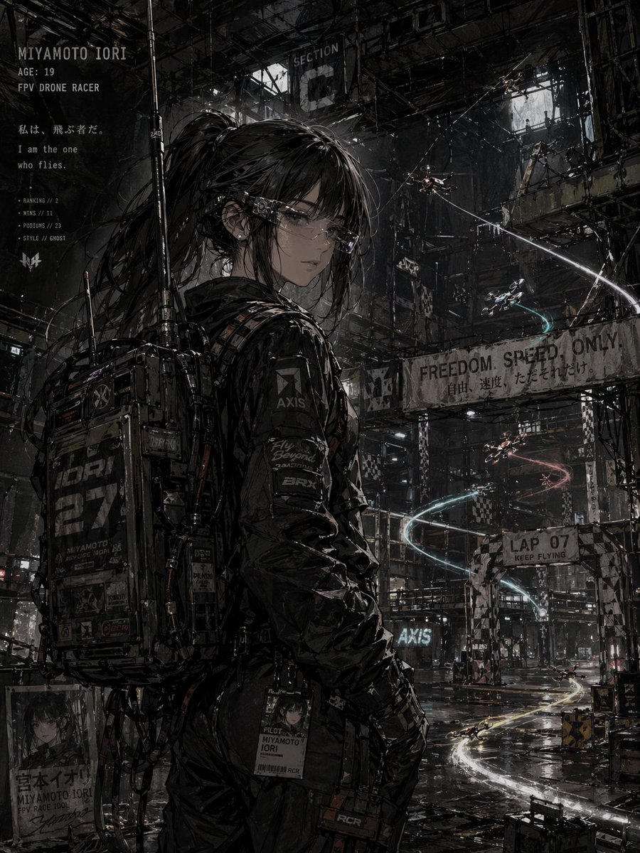 Cyberpunk-Elf-Mädchen-Ganzkörperporträt