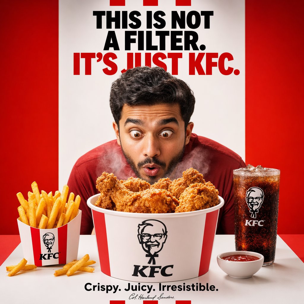 Bold KFC Food Ad Poster (1/2)