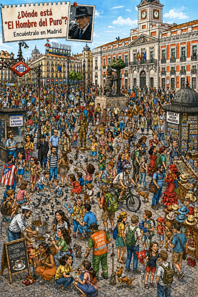 Puzzle Oggetti Nascosti Piazza di Madrid