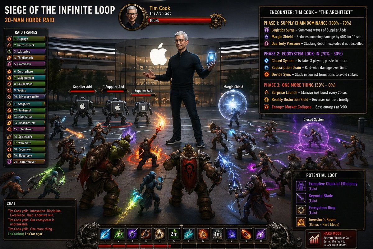 Tim Cook Boss de raid MMO