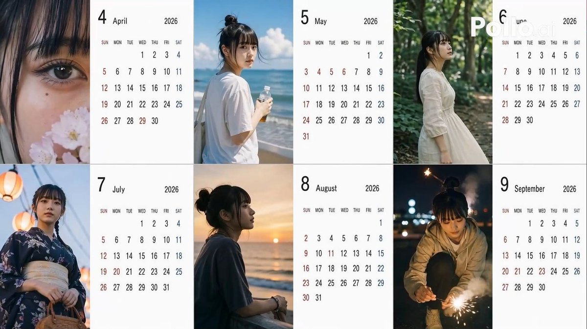 Prompt Calendario Giapponese Discreto 2026