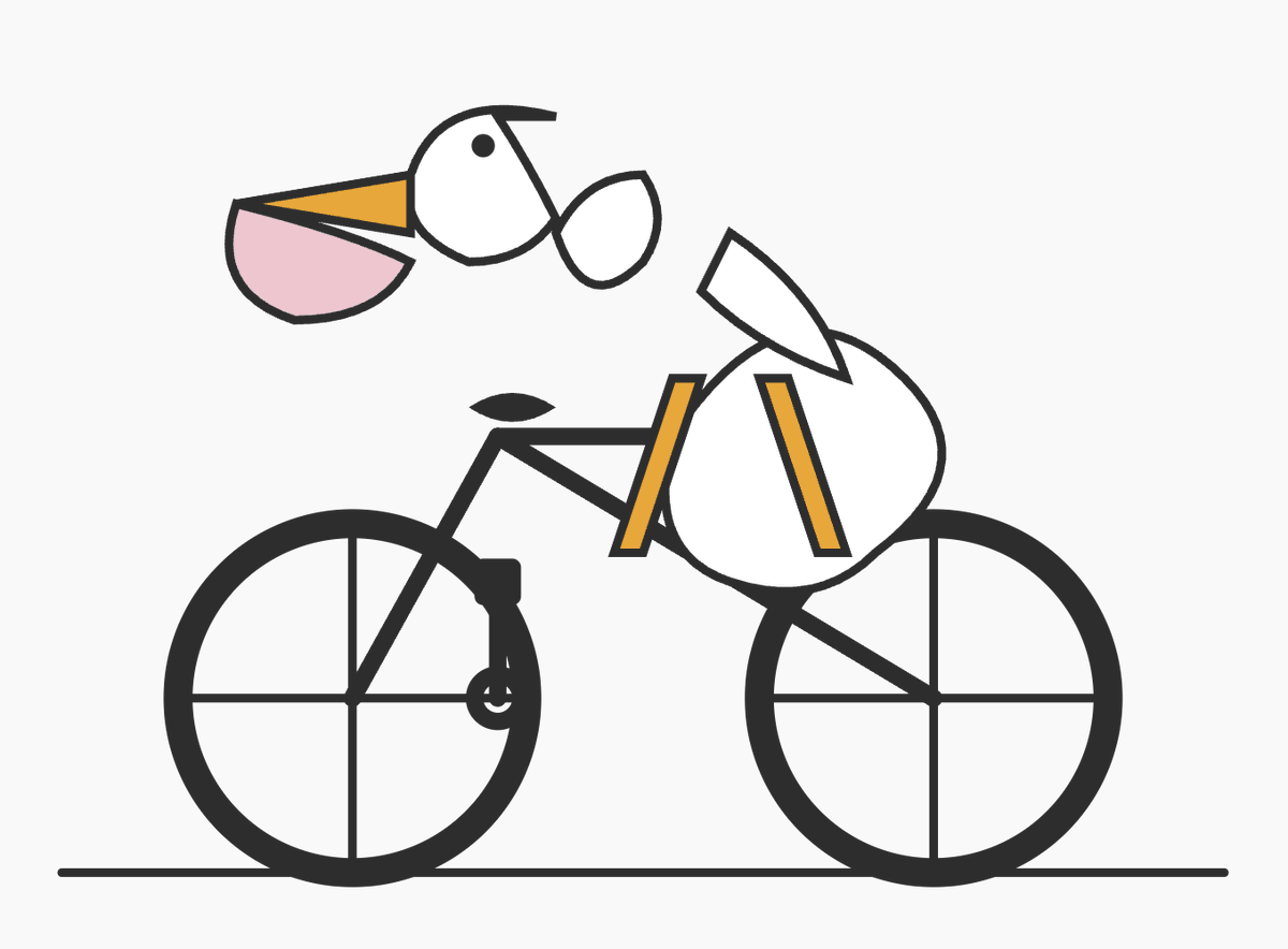 بجع SVG بسيط على دراجة