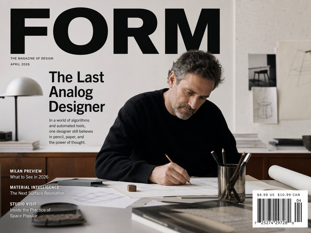 Fiktives Design-Magazin-Cover