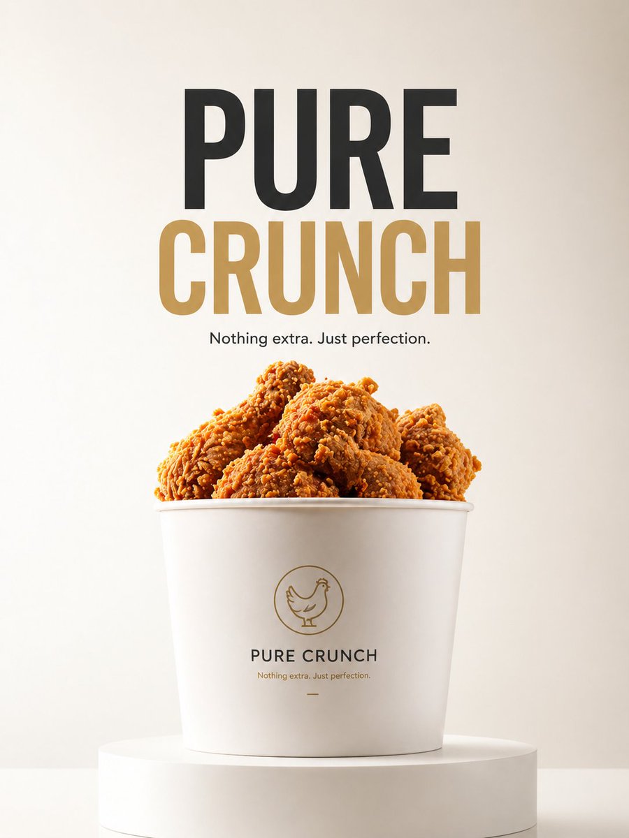 Minimalistische Produktanzeige: PURE CRUNCH