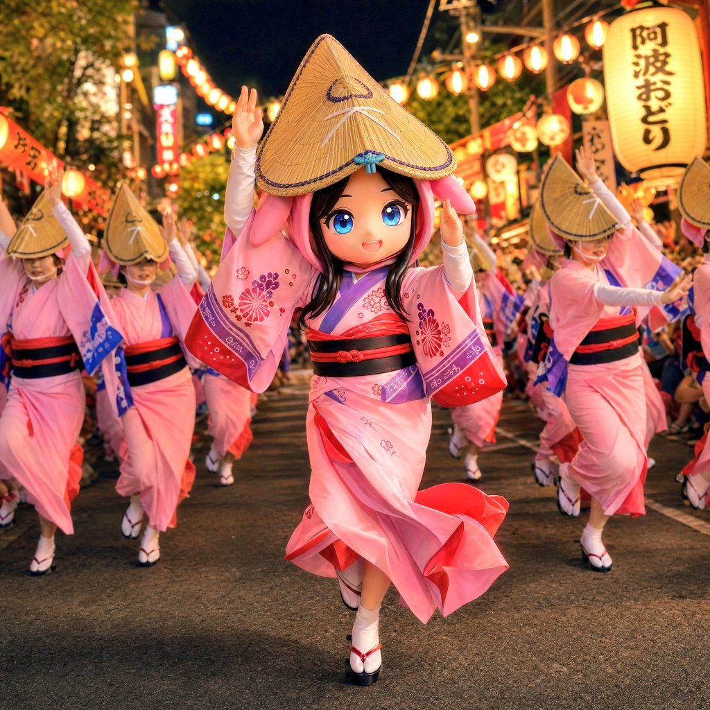Cena Noturna Dinâmica de Awa Odori