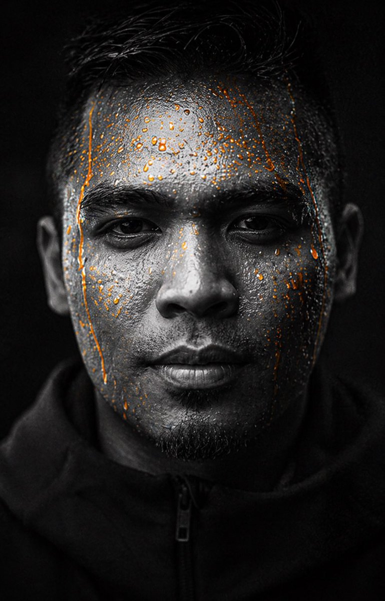 Retrato Sombrio Estilo Gatorade