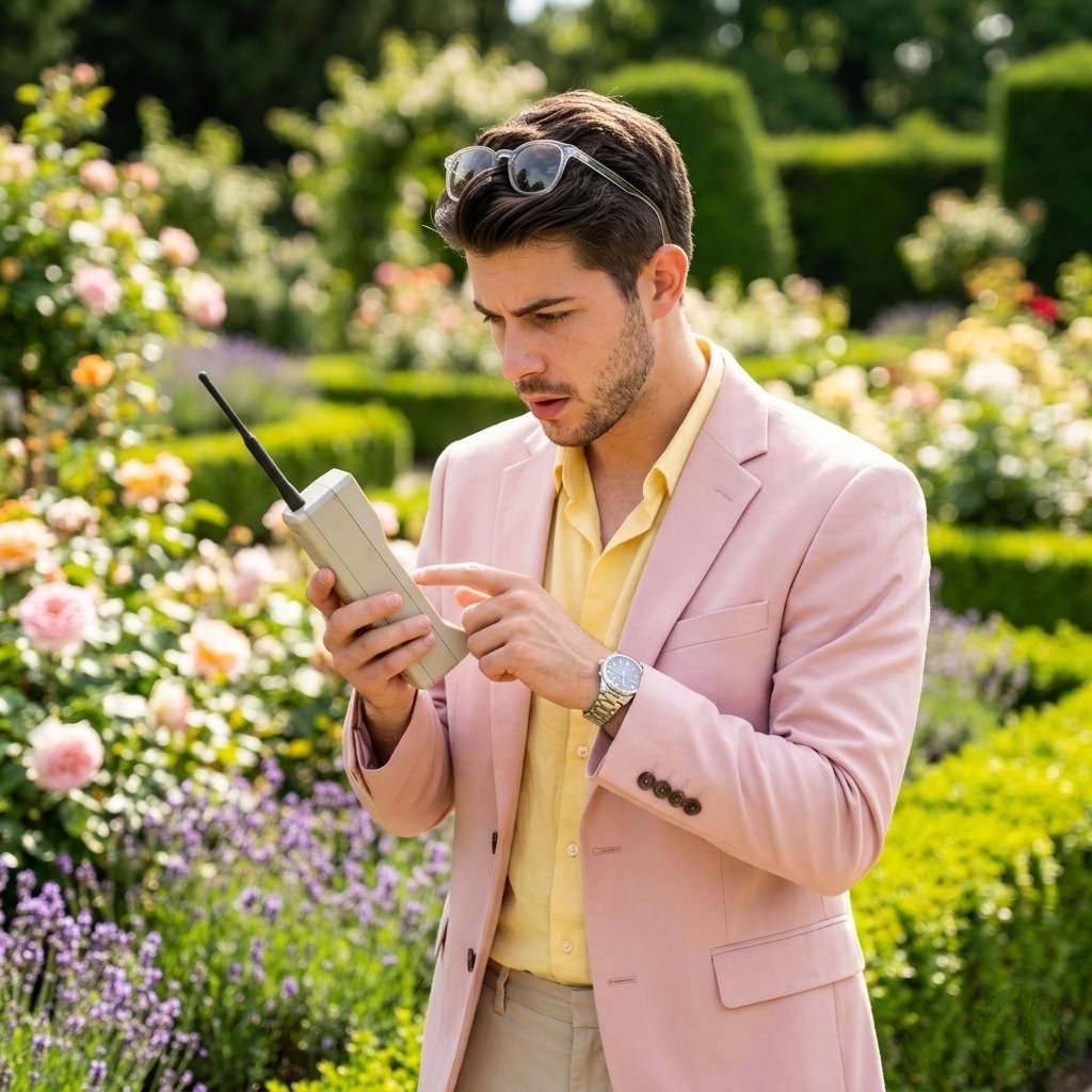 Fotografia Lifestyle Giardino con Tecnologia Retrò