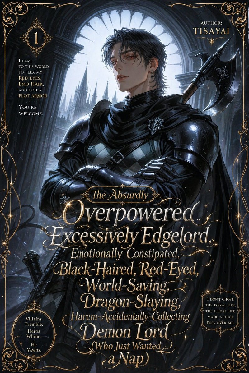 Portada de Novela Parodia de Edgelord Isekai