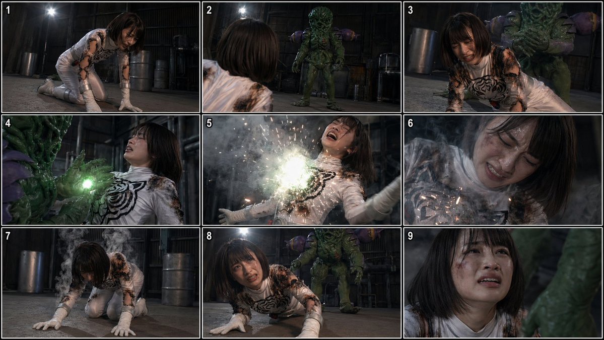 Superheldin-Gefahren-Storyboard-Raster