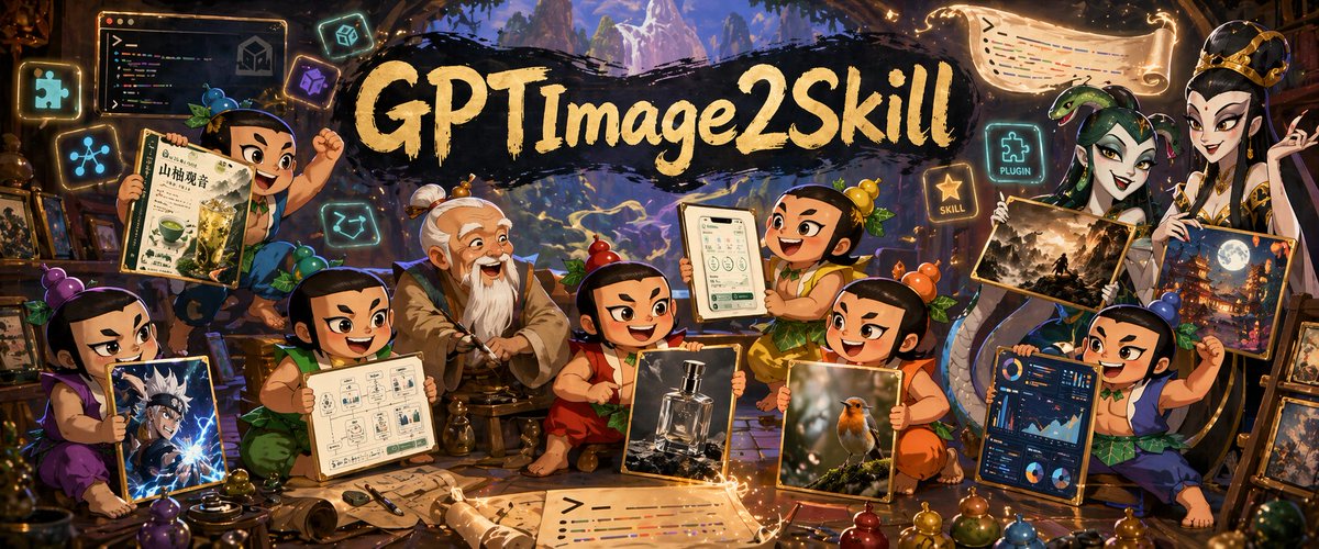 لافتة مهارات خيالية لـ GPT Image