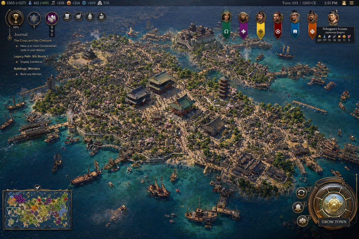 Cidade Insular Japonesa Estilo Civilization