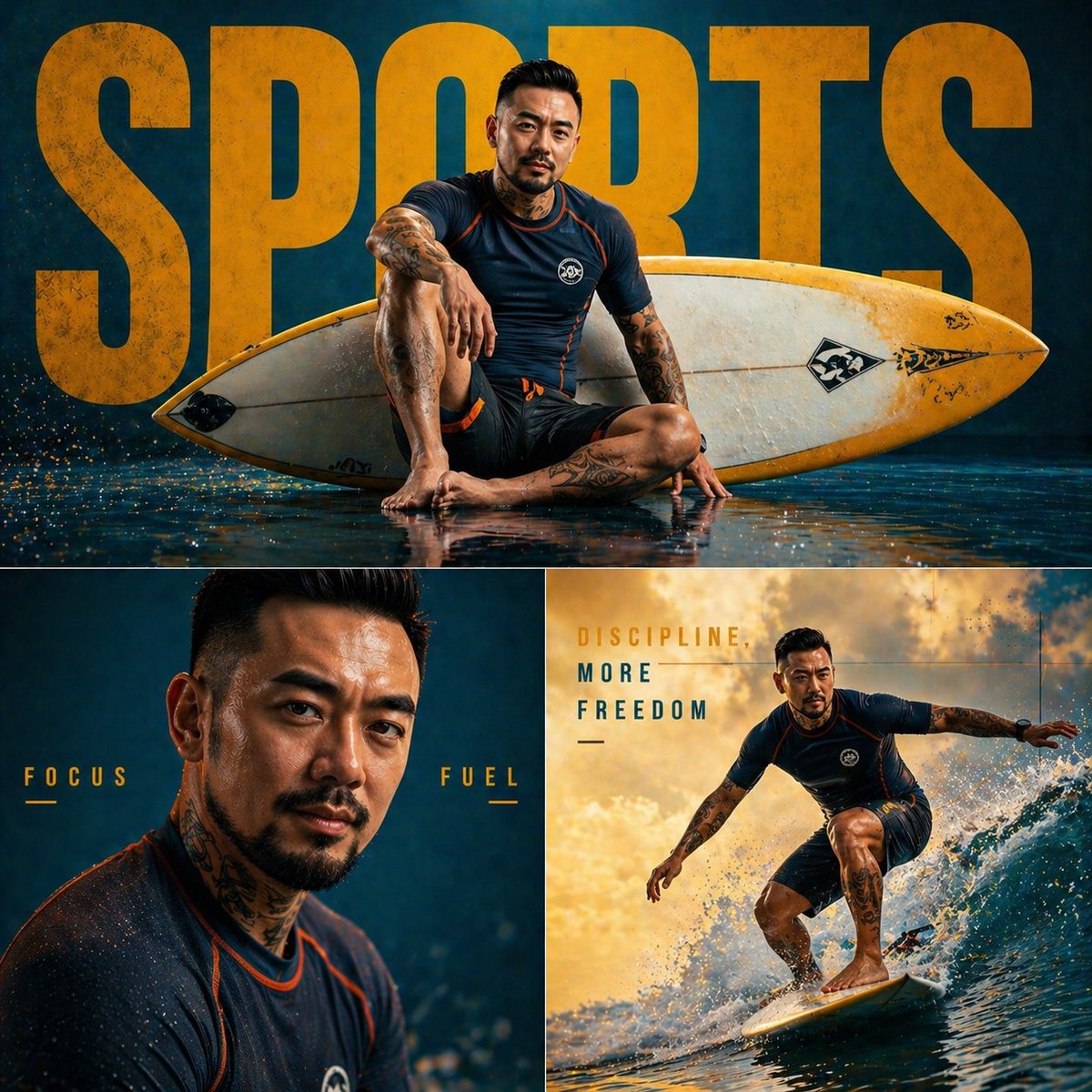 Fashion Sports Editorial Triptych (1/4)