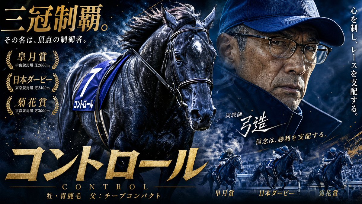 Fiktives Triple Crown Pferd Poster