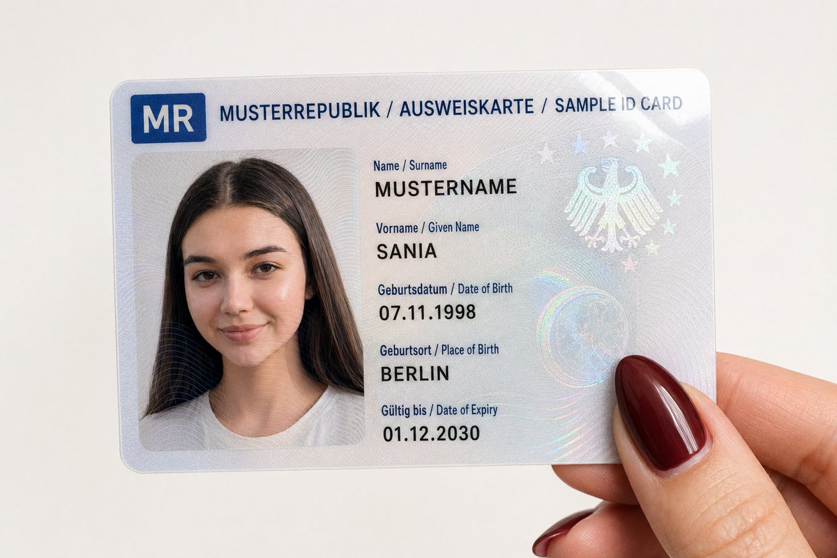 Personalisierte Muster-ID-Kartenerstellung