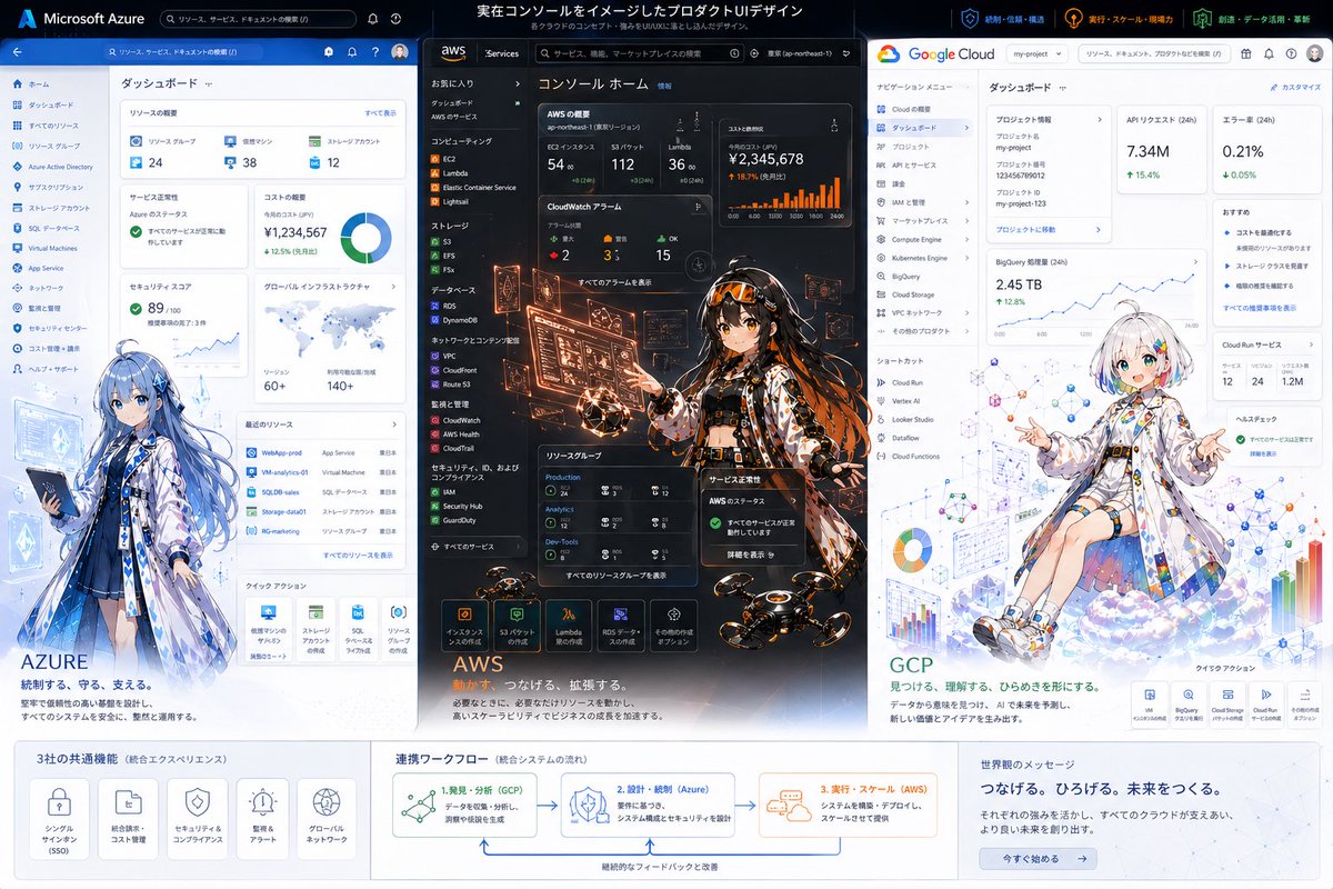 إنفوجرافيك أنمي واجهة مستخدم Tri-Cloud