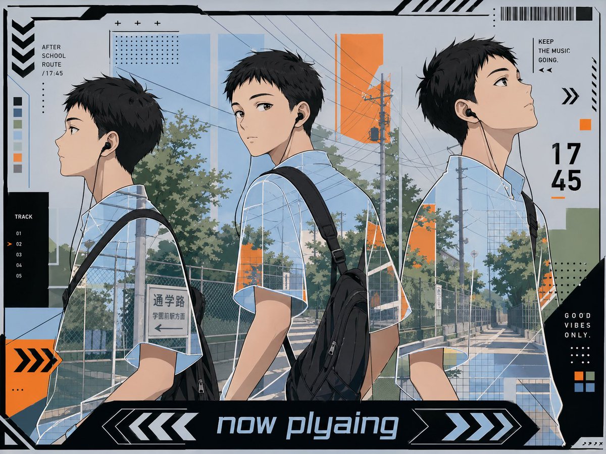 Póster de Anime "Now Playing School Route"