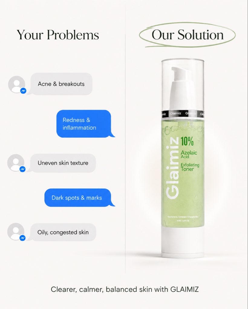 Skincare Split Ad Layout