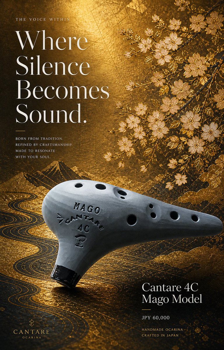 Ocarina Stile Pittura Giapponese