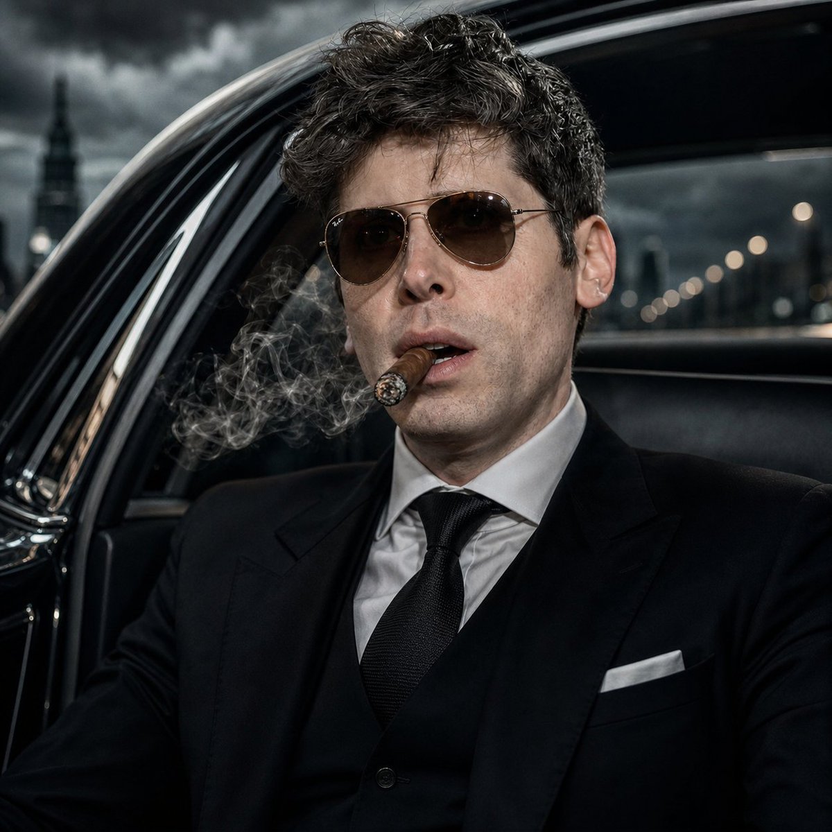 Noir Mafia Boss Car Portrait (1/2)