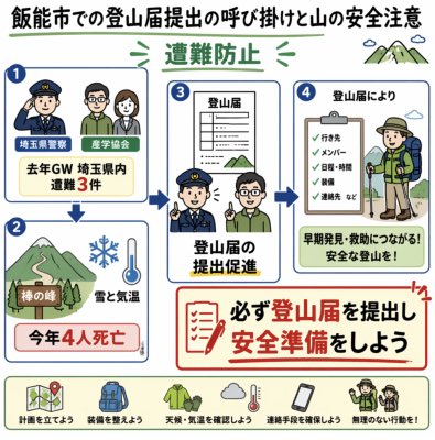 日本の山の安全インフォグラフィック