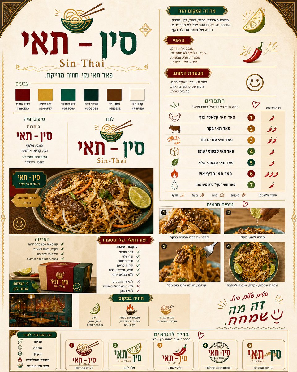 Documento Identità Marchio Ristorante Thailandese