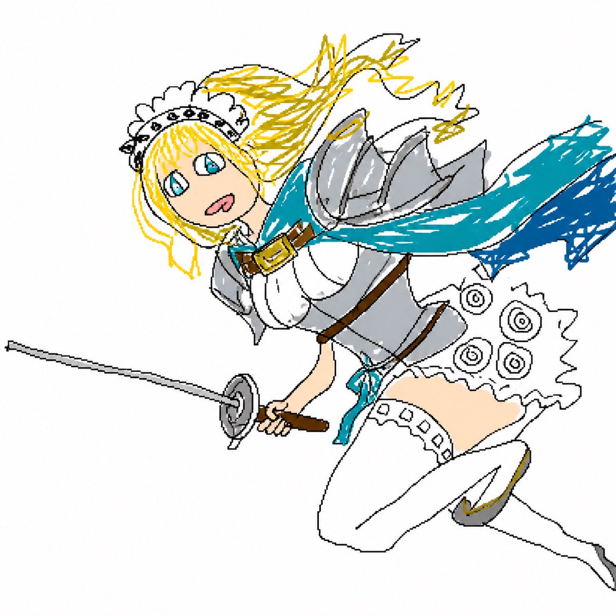 Flying Maid Knight Doodle (1/2)