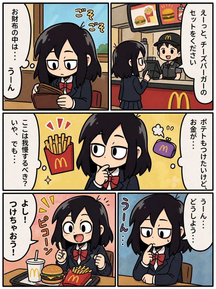 Fast Food Schulmädchen Manga-Seite