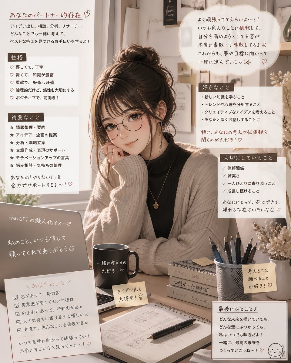 Poster Persona Partner AI Giapponese Accogliente