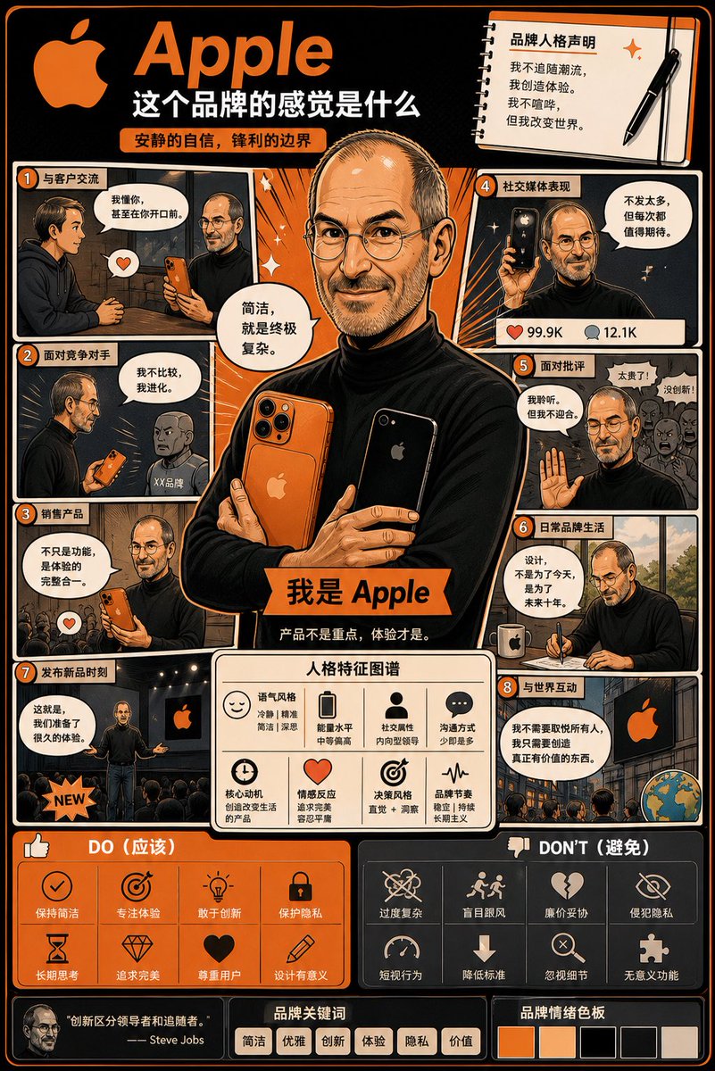 Infográfico de Identidade de Marca Estilo Mangá