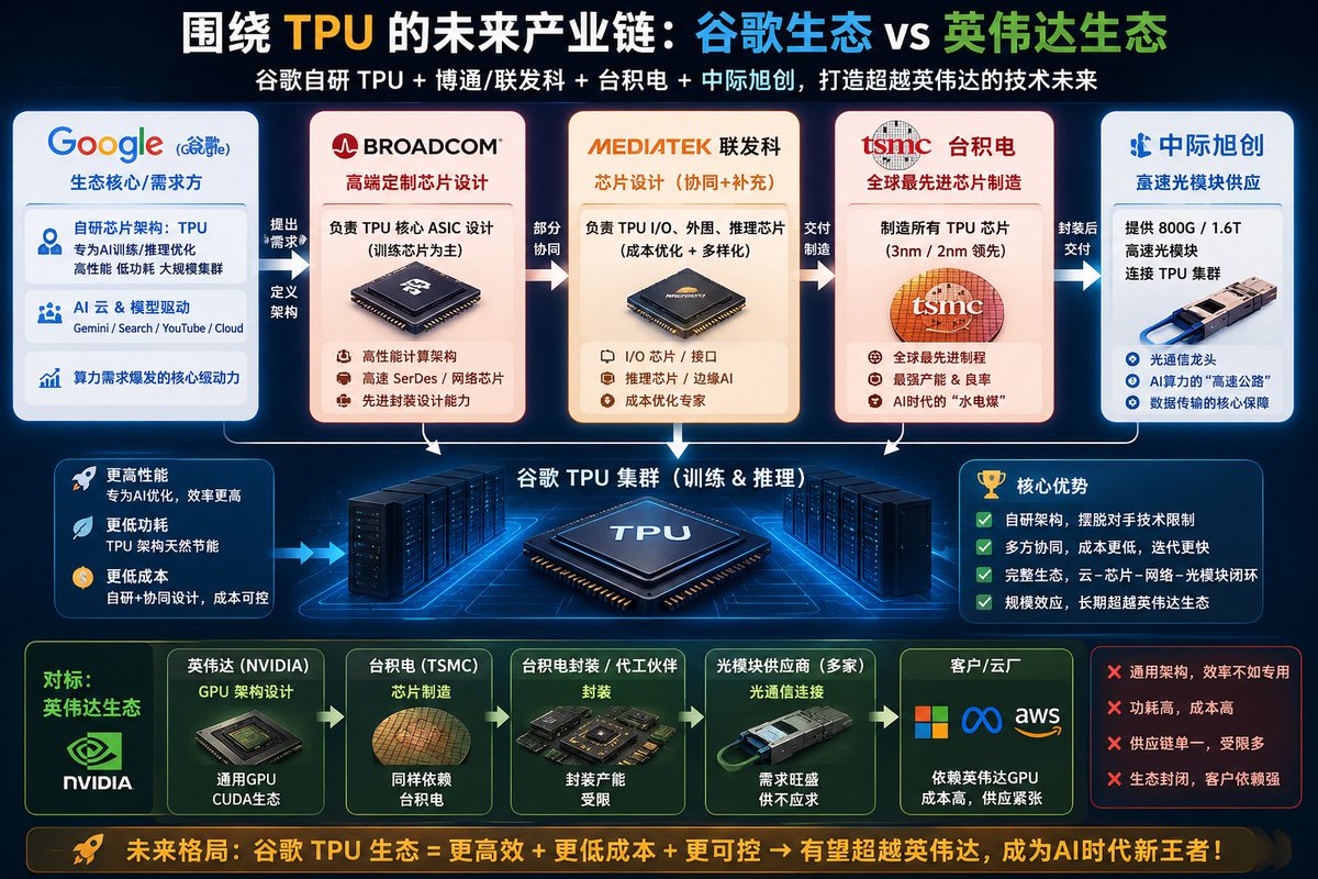 Infografía Comparativa de Ecosistemas Google TPU vs Nvidia