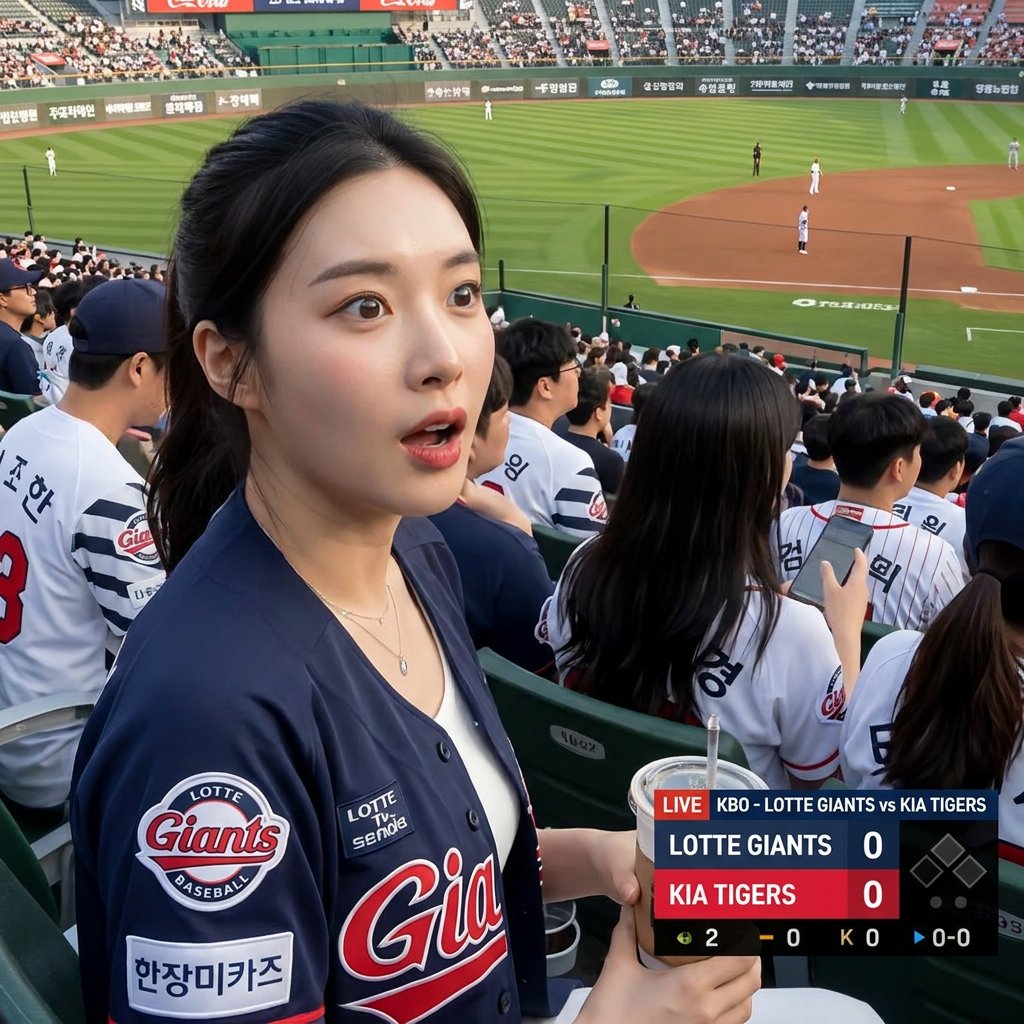 Koreanisches Baseball-Broadcast-Fanfoto