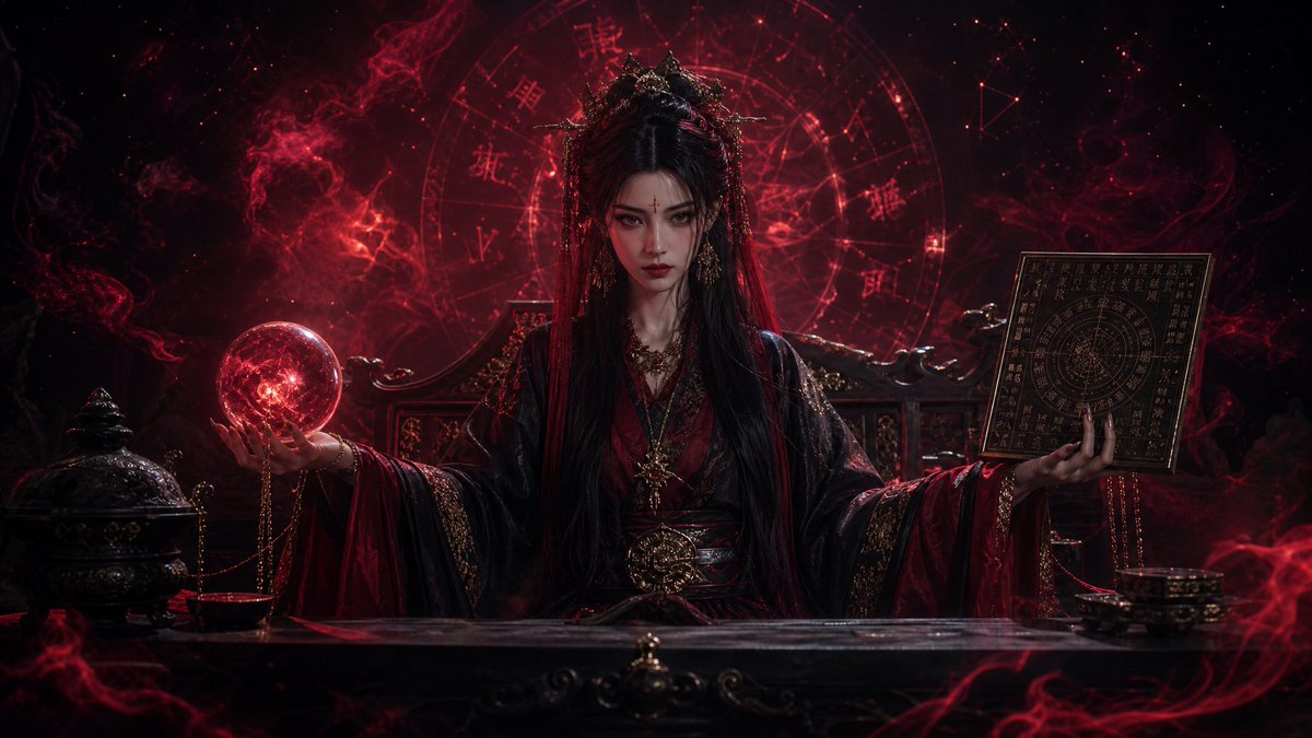Ritratto Divinatrice Orientale Regina Oscura
