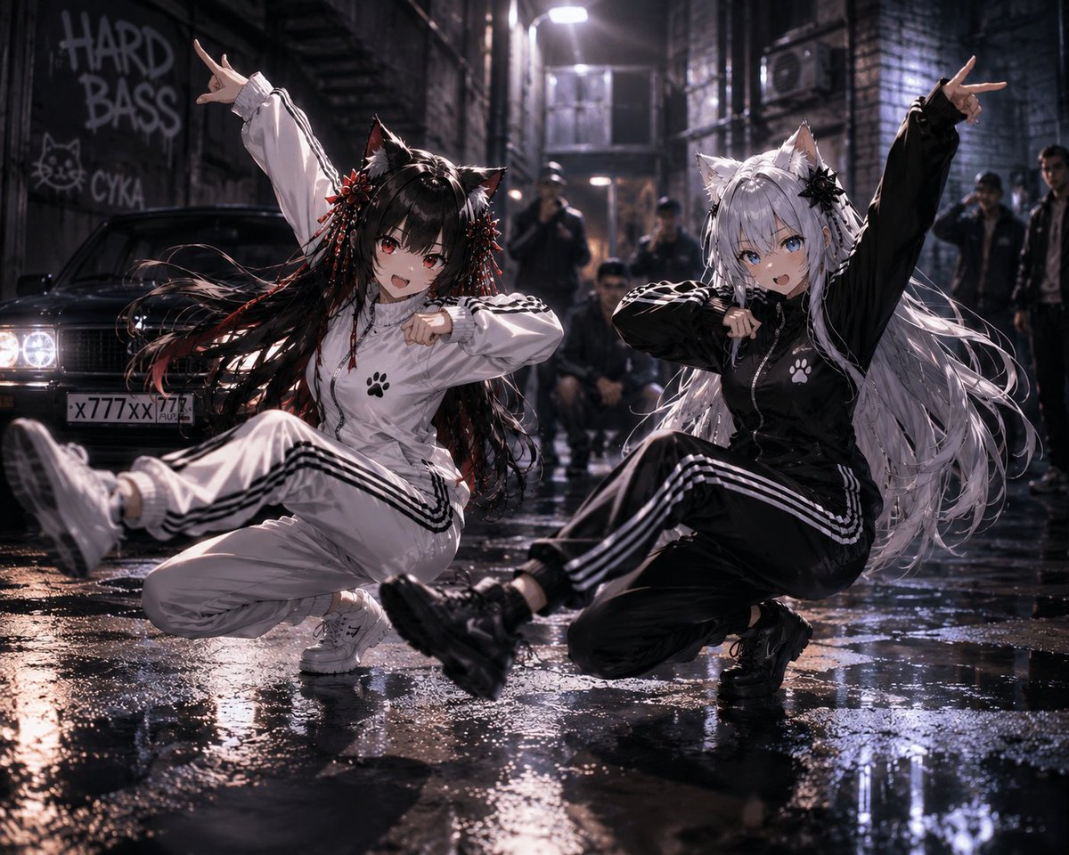 Catgirl Hardbass Alley Tänzerinnen