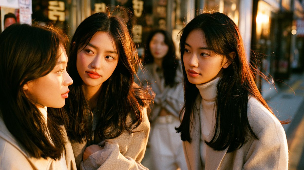 Nahaufnahme Seoul Street Chat