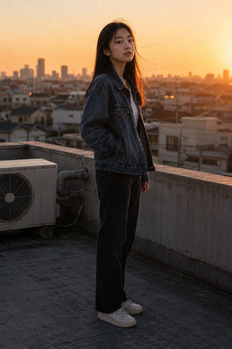Golden Hour Rooftop Portrait (1/2)
