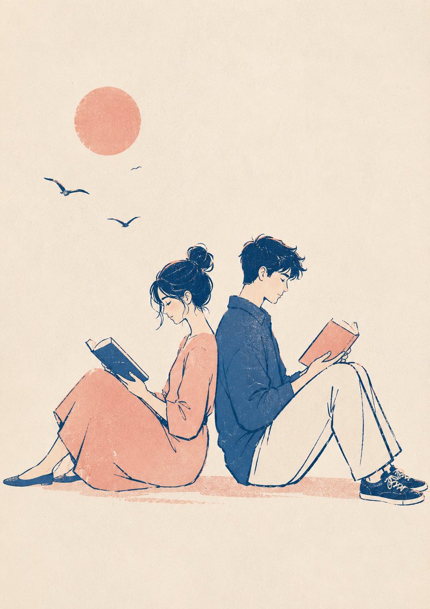 Printmaking Style Couple Illustration (1/4)