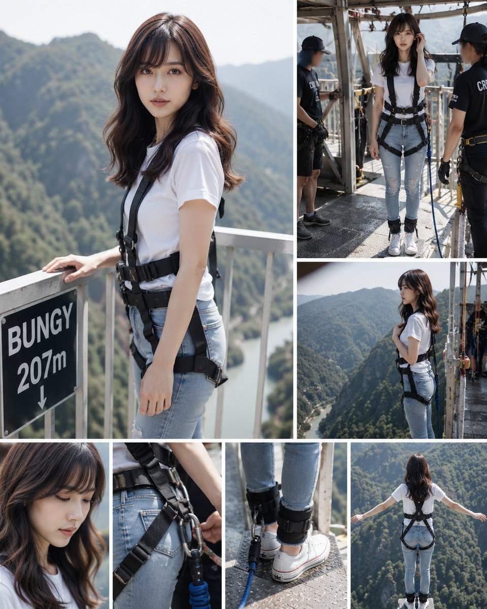 Bungee-Sprung-Collage (1/2)