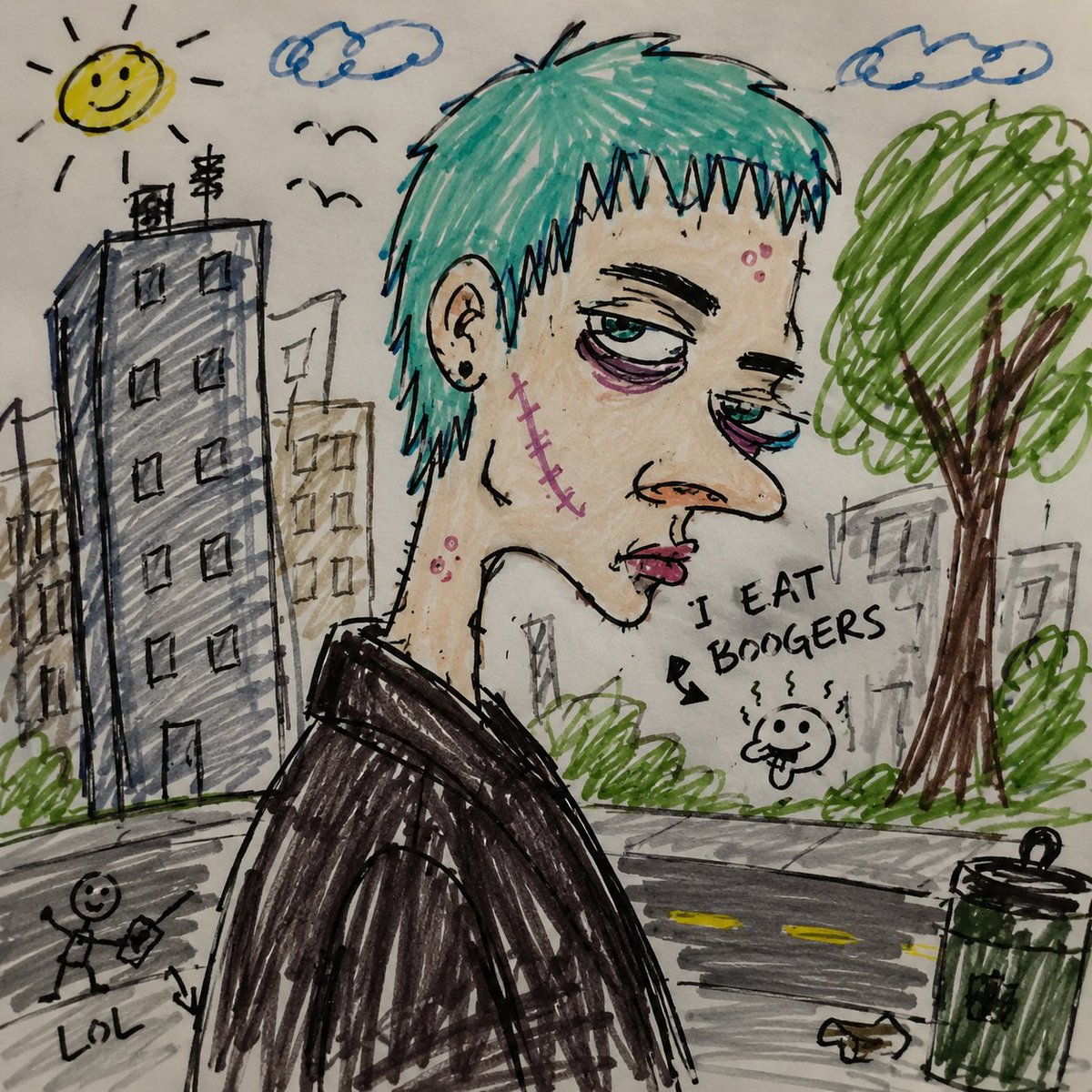 Funny Ugly Doodle Drawing Transformation