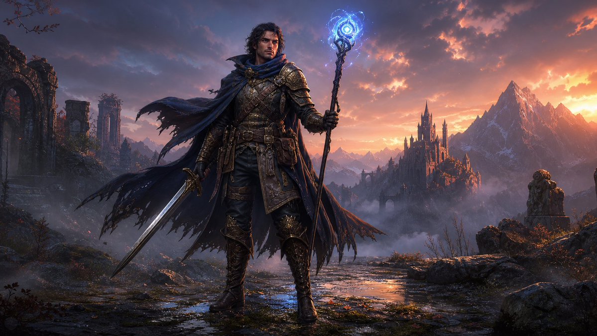 Spellblade Dark Fantasy al Tramonto