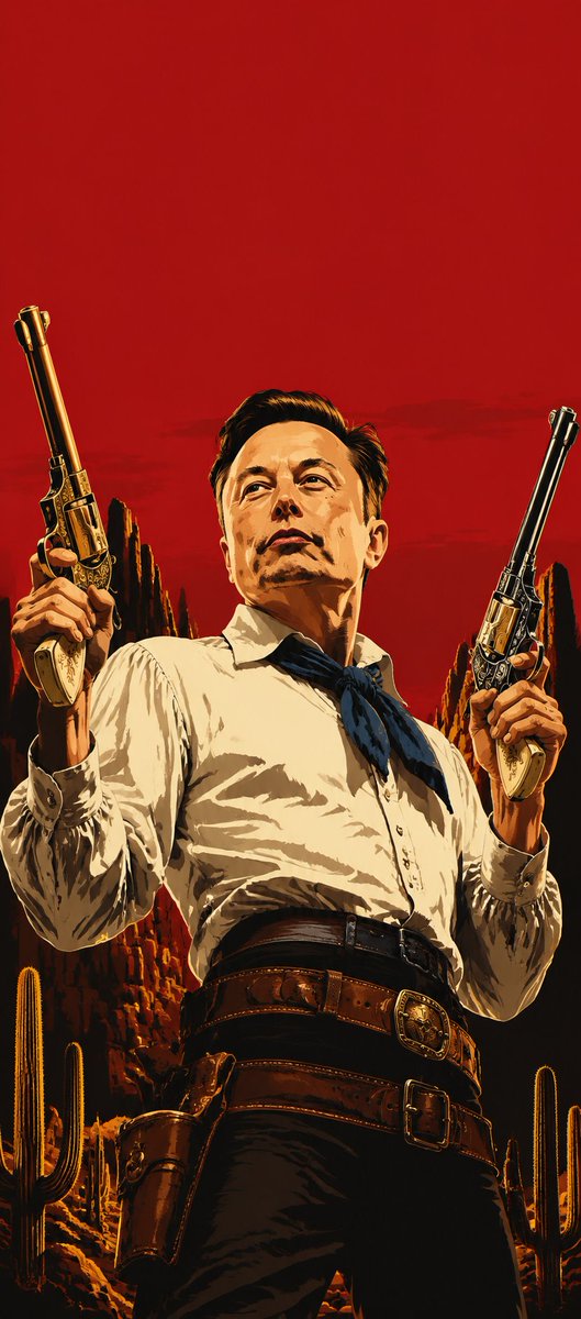 Blutrotes Western Gunslinger Poster (1/3)