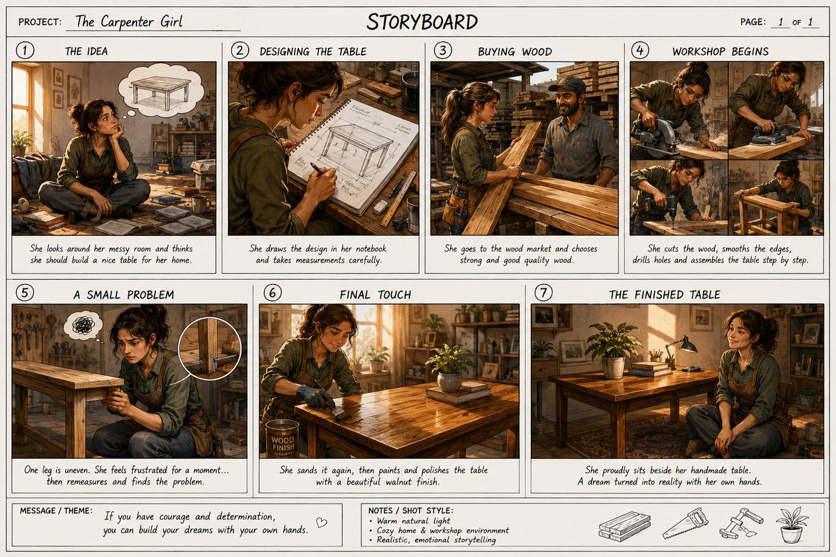 Professionelles filmisches Storyboard