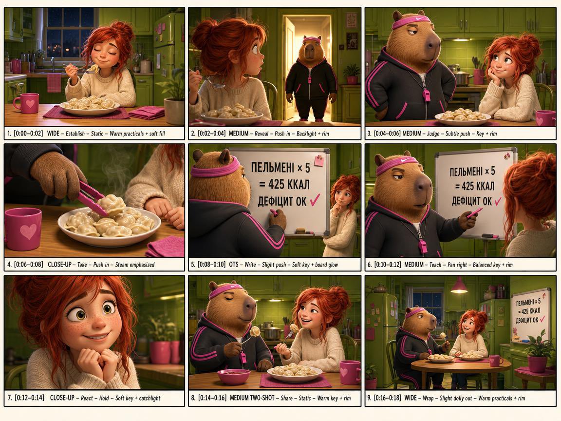 Capybara Meal Coach Storyboard