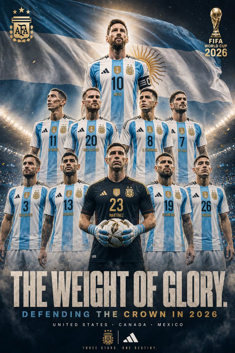 Argentina World Cup Glory Poster