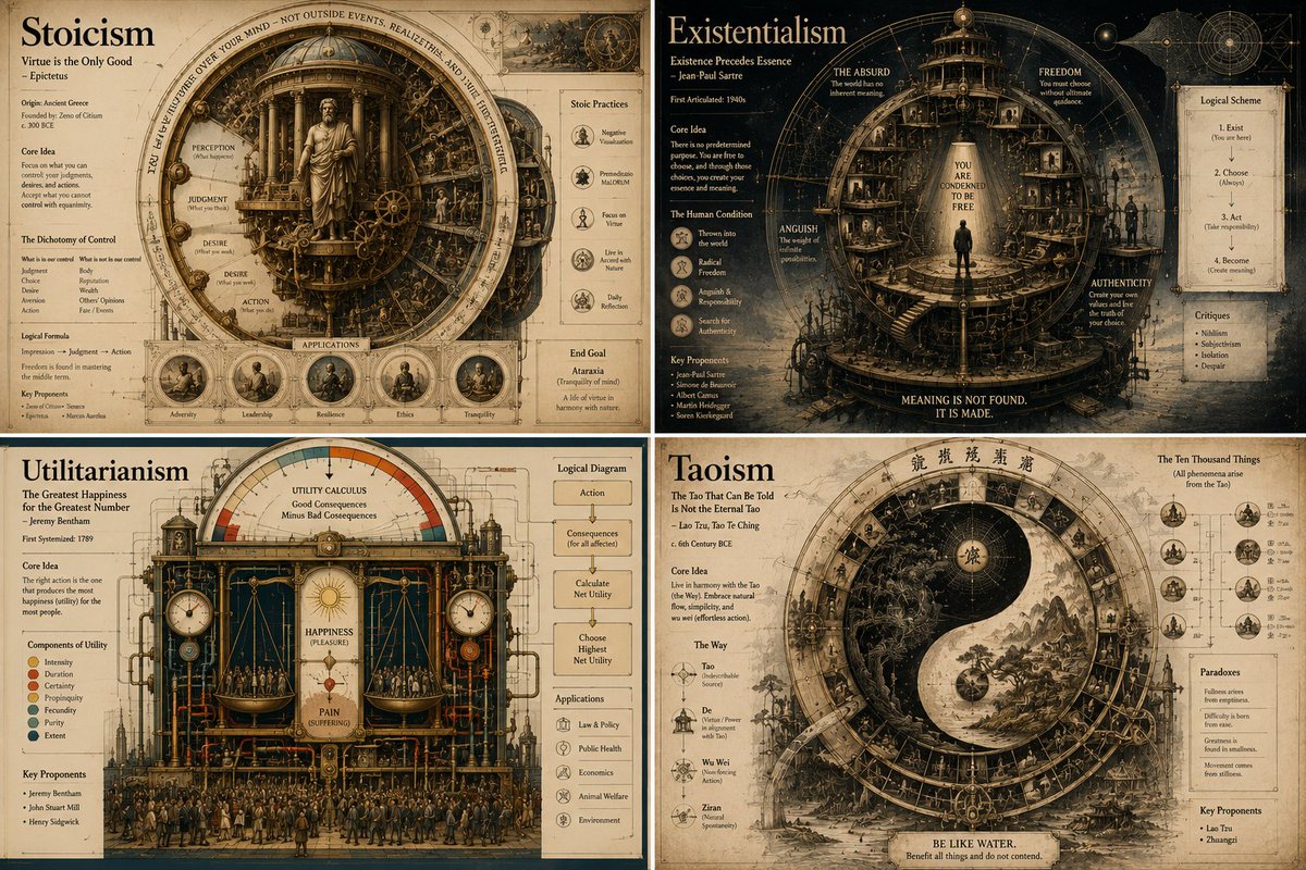 Philosophischer Infografik-Maschinen-Generator